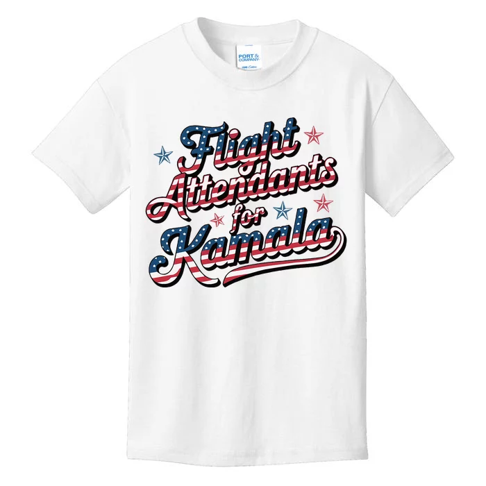 Flight Attendants For Kamala Kamala Harris 2024 President Kids T-Shirt