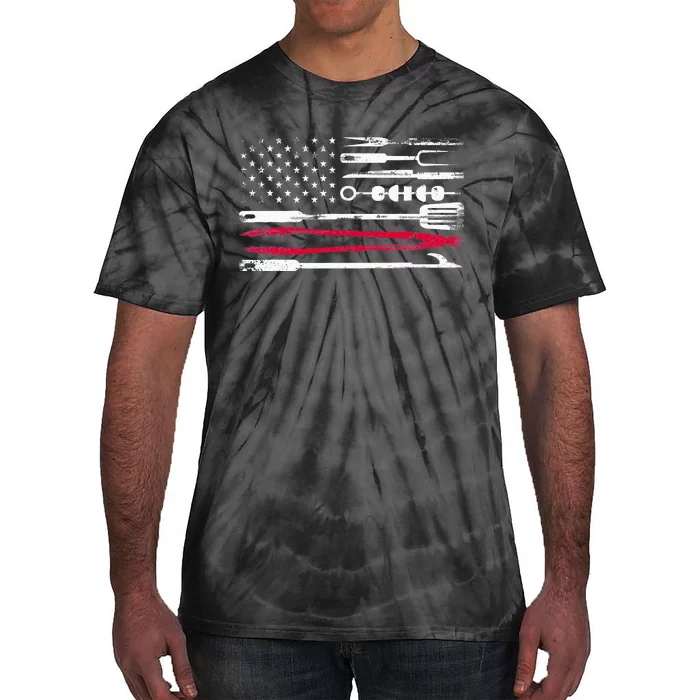 Funny American Flag Grilling Tools BBQ Grill Barbecue Tool Tie-Dye T-Shirt