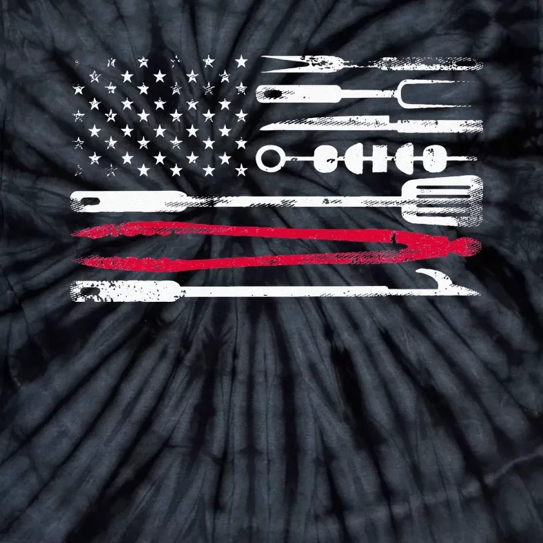 Funny American Flag Grilling Tools BBQ Grill Barbecue Tool Tie-Dye T-Shirt