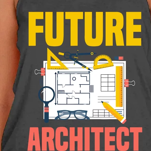 Future Architect Funny Architecture Architect Women's Knotted Racerback Tank