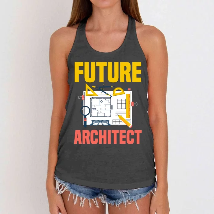 Future Architect Funny Architecture Architect Women's Knotted Racerback Tank