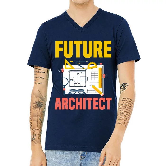 Future Architect Funny Architecture Architect V-Neck T-Shirt