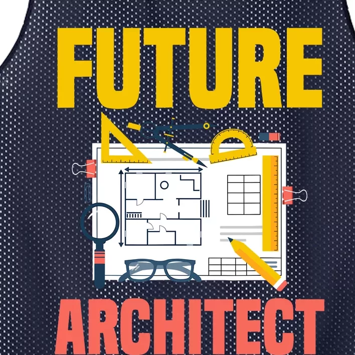 Future Architect Funny Architecture Architect Mesh Reversible Basketball Jersey Tank