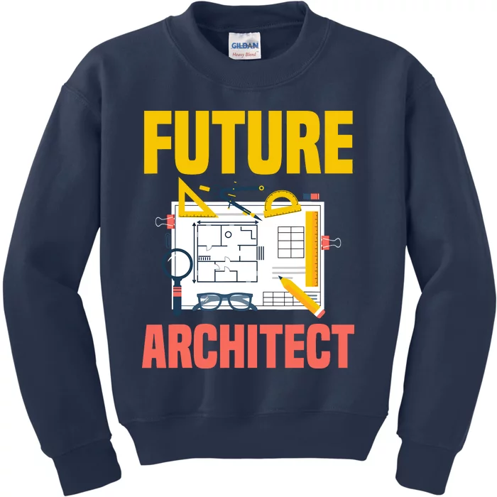 Future Architect Funny Architecture Architect Kids Sweatshirt