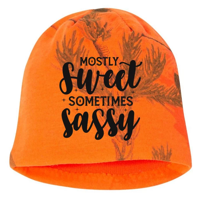 Funny And Feisty Mom Mostly Sweet Sometimes Sassy Kati - Camo Knit Beanie