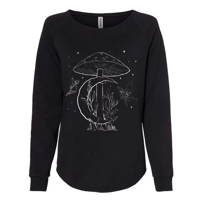 Fairycore Aesthetic Fairy Core Grunge Mushroom Moon Fairies Womens California Wash Sweatshirt