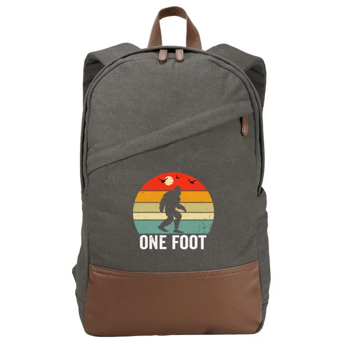 Foot Amputee Funny Amputee Big Foot Limb Loss Awareness Cotton Canvas Backpack