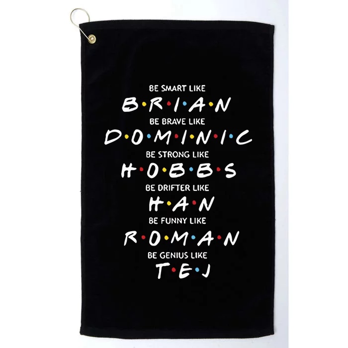 Fast And Furious Brian Dominic Hobbs Han Roman Tej Platinum Collection Golf Towel