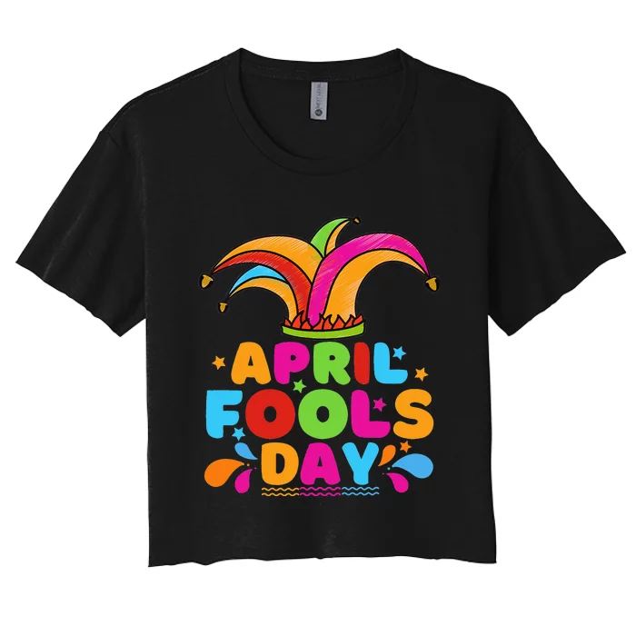 Funny April Fools Day Pranks Kit 1st April Jokes Women's Crop Top Tee