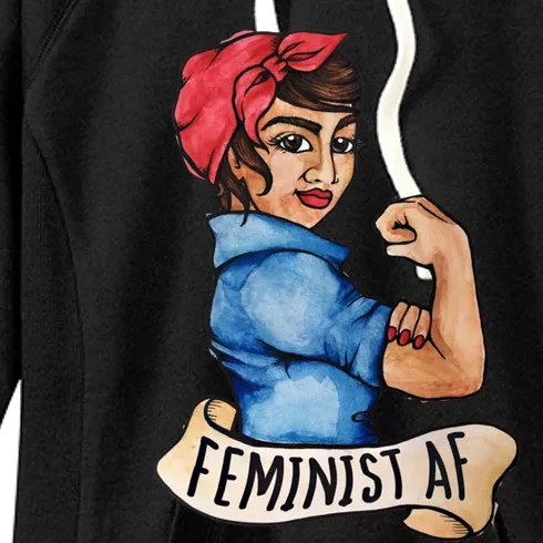 Feminist Af Funny Gift Black Feminists Women's Fleece Hoodie