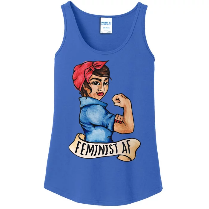 Feminist Af Funny Gift Black Feminists Ladies Essential Tank