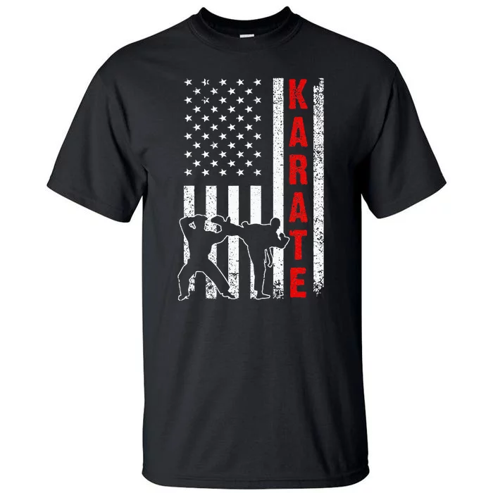 Funny American Flag Karate Tall T-Shirt