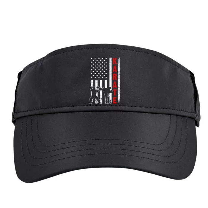 Funny American Flag Karate Adult Drive Performance Visor