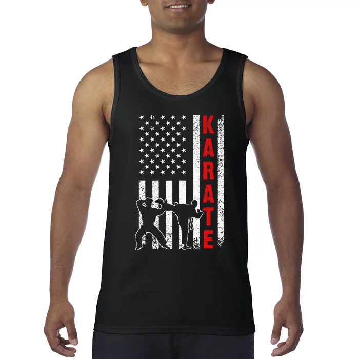 Funny American Flag Karate Tank Top