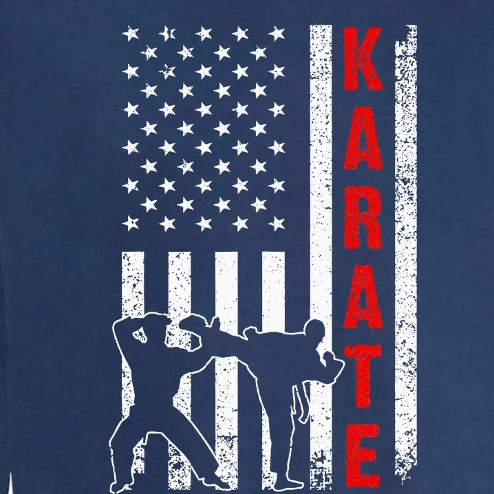 Funny American Flag Karate Garment-Dyed Sweatshirt