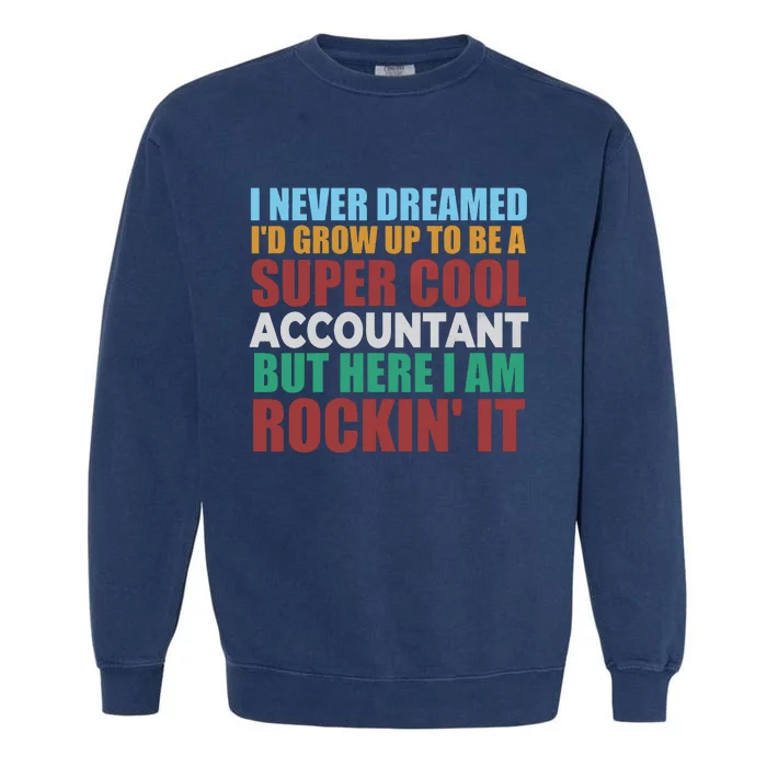 Funny Accountant Gift Accounting Major Bookkeeper CPA Retro Garment-Dyed Sweatshirt