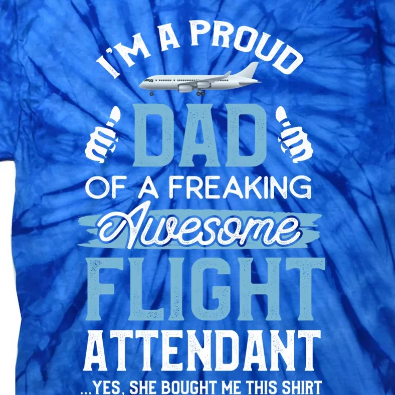 Flight Attendanfunny Gift For Dad Father Flight Attendant Gift Tie-Dye T-Shirt