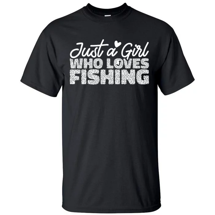 Fishing Angler Girl Fisherwoman Vintage Tall T-Shirt