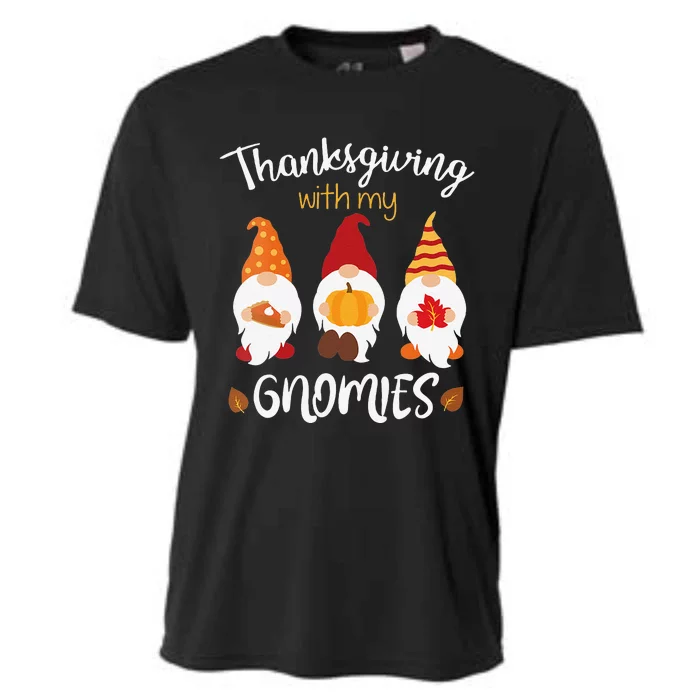 Funny Autumn Gnome Gift Funny Funny Thanksgiving Fall Gnome Cooling Performance Crew T-Shirt