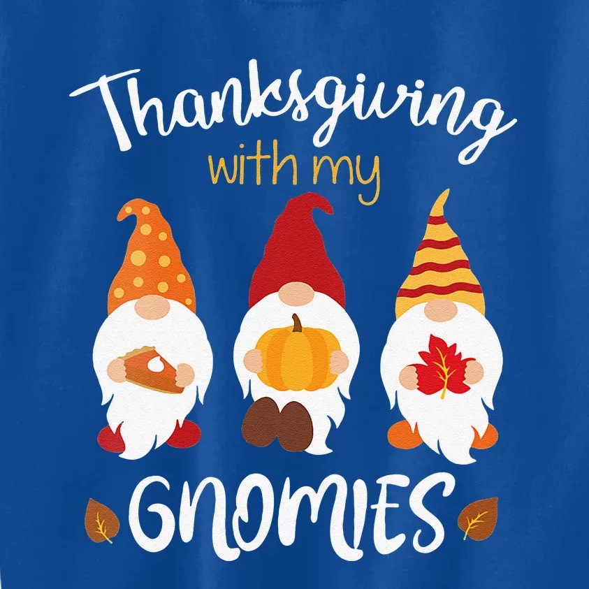 Funny Autumn Gnome Gift Funny Funny Thanksgiving Fall Gnome Kids Sweatshirt