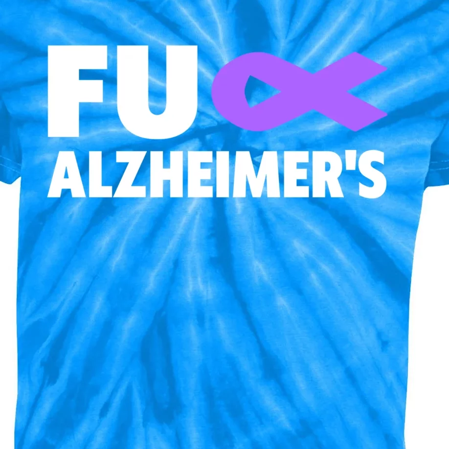 Fuck Alzheimer's Gift Fuck Detia Alzheimer's Awareness Gift Kids Tie-Dye T-Shirt