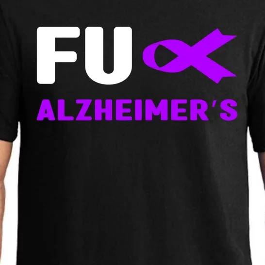 Fuck Alzheimer's Gift Fuck Detia Alzheimer's Awareness Cute Gift Pajama Set