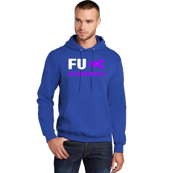 Fuck Alzheimer's Gift Fuck Detia Alzheimer's Awareness Cute Gift Tall Hoodie