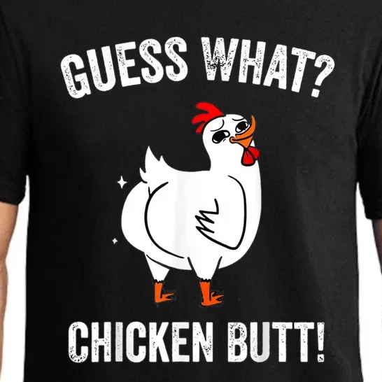 Funny Animal Guess What Chicken Butt Cute Chickens Buffs Pajama Set