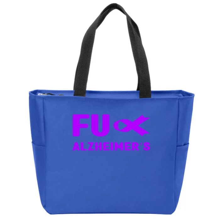 Fuck Alzheimer's Gift Fuck Detia Alzheimer's Awareness Great Gift Zip Tote Bag