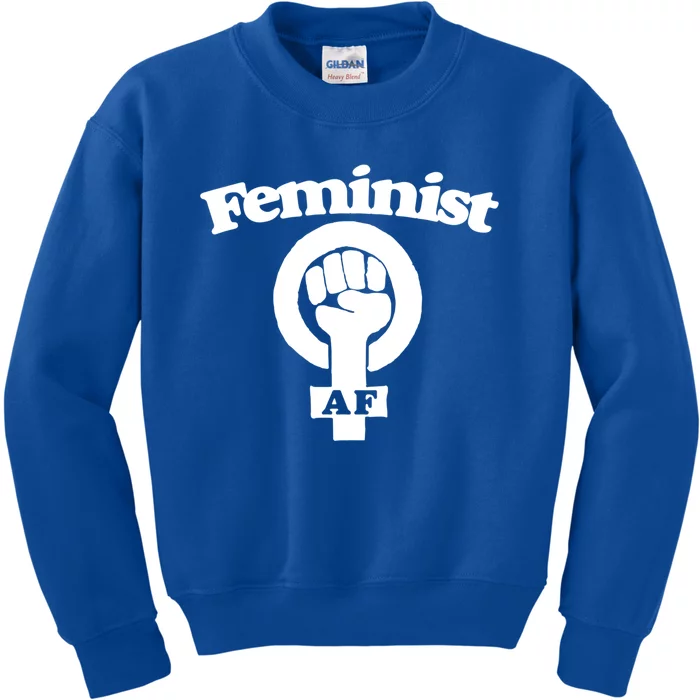 Feminist Af Gift Kids Sweatshirt