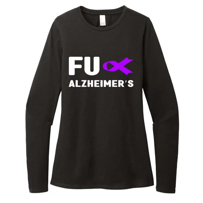 Fuck Alzheimer's Gift Fuck Detia Alzheimer's Awareness Gift Womens CVC Long Sleeve Shirt