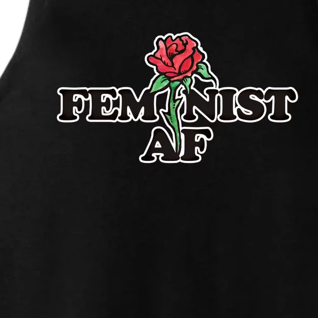 Feminist Af Gift Ladies Tri-Blend Wicking Tank