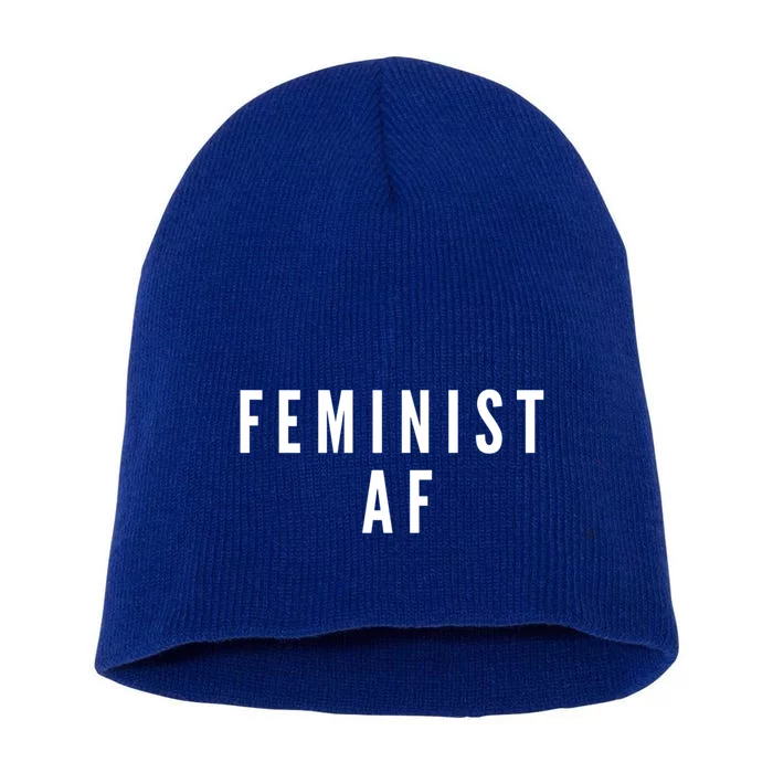 Feminist Af Gift Short Acrylic Beanie