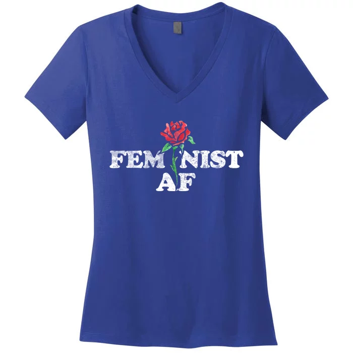 Feminist Af Gift Women's V-Neck T-Shirt