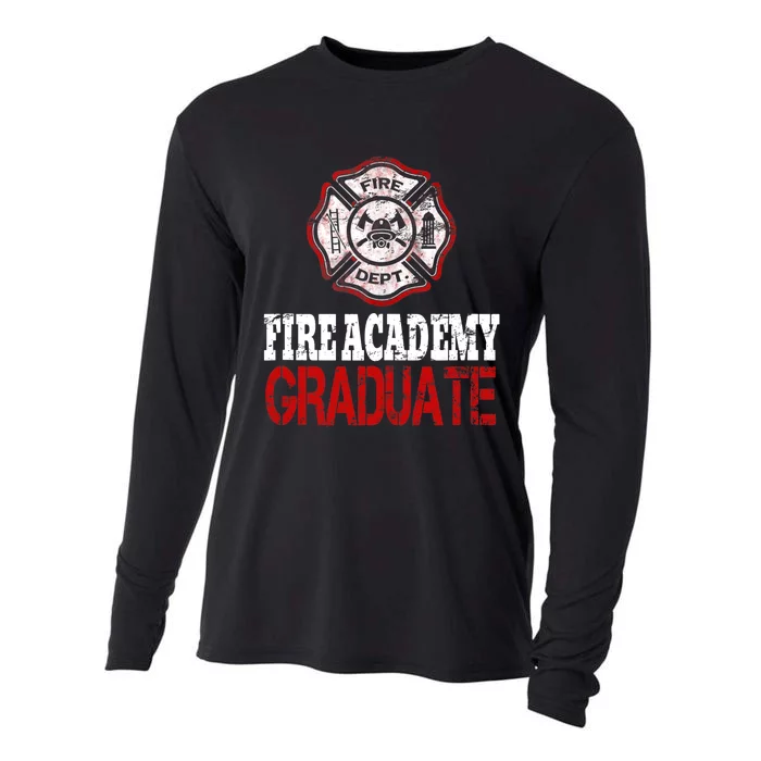 Fire Academy Graduate Fireman Graduation Gift Cooling Performance Long Sleeve Crew