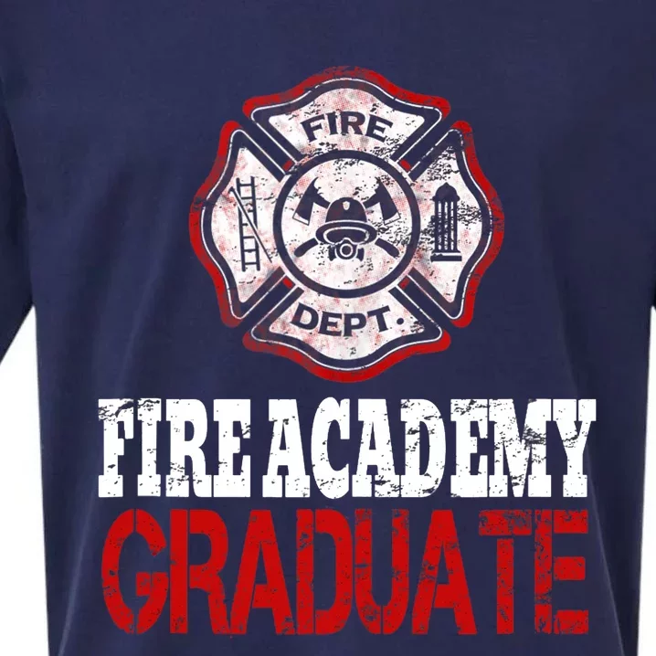 Fire Academy Graduate Fireman Graduation Gift Sueded Cloud Jersey T-Shirt