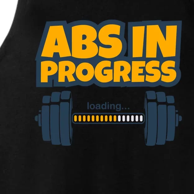 Funny Abs Gym Workout Weight Bars Loading Six Pack Abs Body Gift Ladies Tri-Blend Wicking Tank