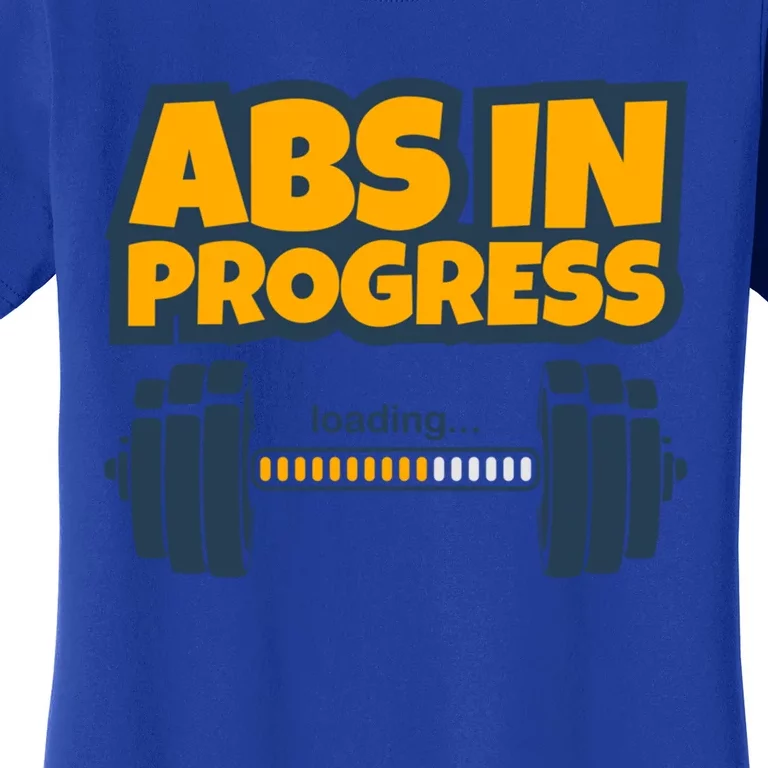 Funny Abs Gym Workout Weight Bars Loading Six Pack Abs Body Gift Women's T-Shirt