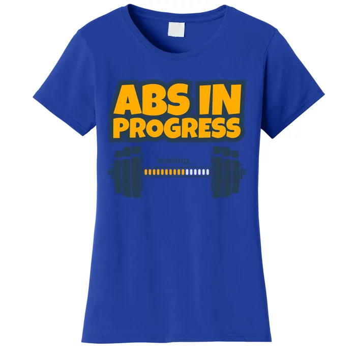 Funny Abs Gym Workout Weight Bars Loading Six Pack Abs Body Gift Women's T-Shirt