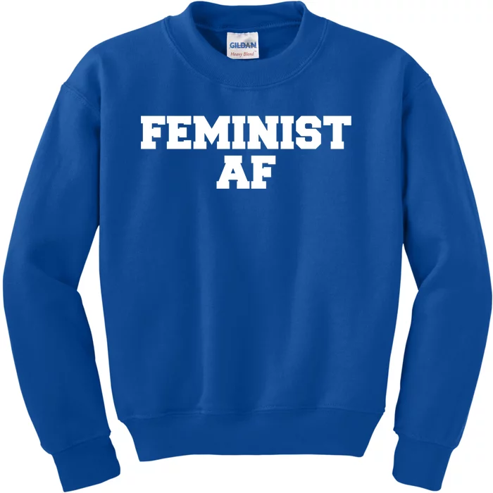 Feminist Af Gift Kids Sweatshirt