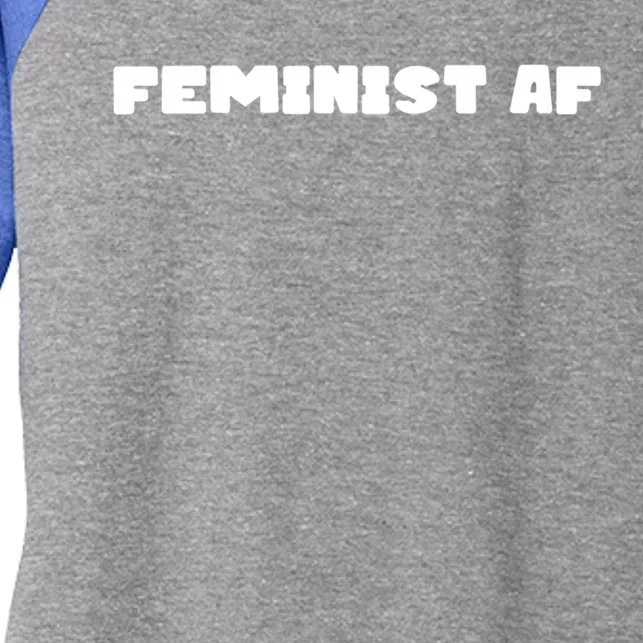 Feminist Af Gift Women's Tri-Blend 3/4-Sleeve Raglan Shirt