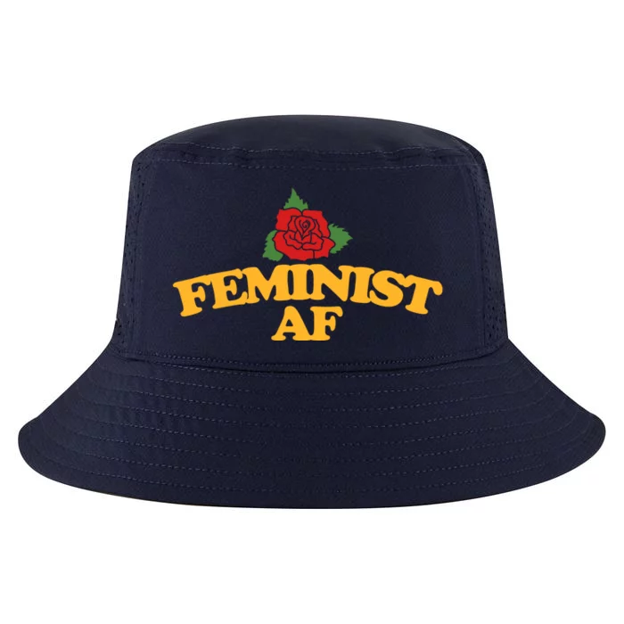 Feminist Af Gift Feminism Red Rose Design Feminist Art Cool Comfort Performance Bucket Hat