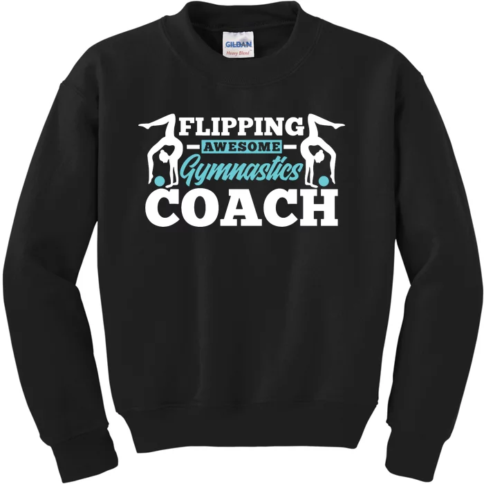 Flipping Awesome Gymnastics Coach Funny Gymnast Kids Sweatshirt