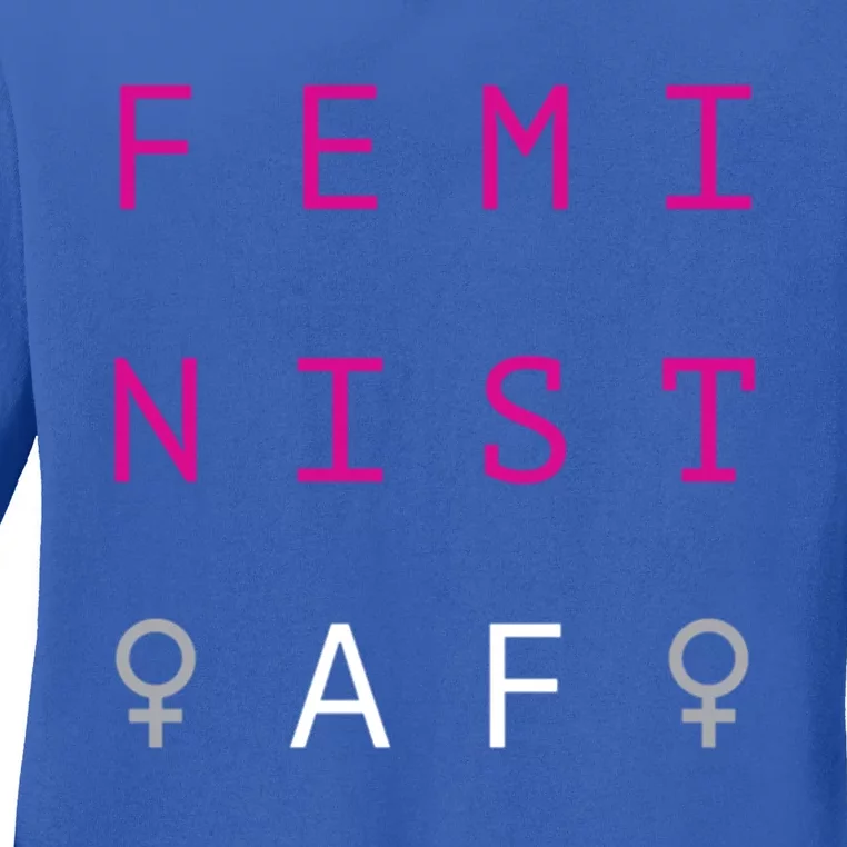 Feminist Af Gift Political Protest 'S Rights Cool Gift Ladies Long Sleeve Shirt