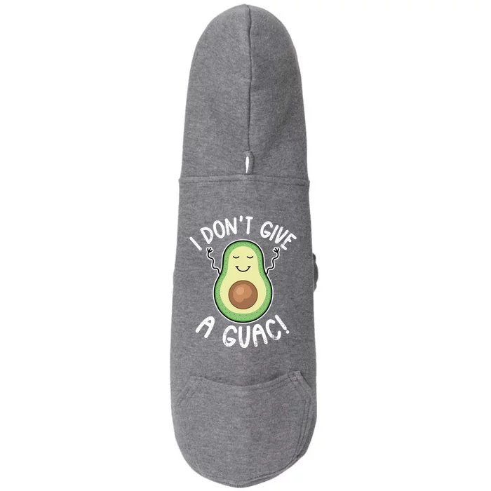 Funny Avocado Gift I Don't Give A Guac Gift Vegan Funny Gift Doggie 3-End Fleece Hoodie