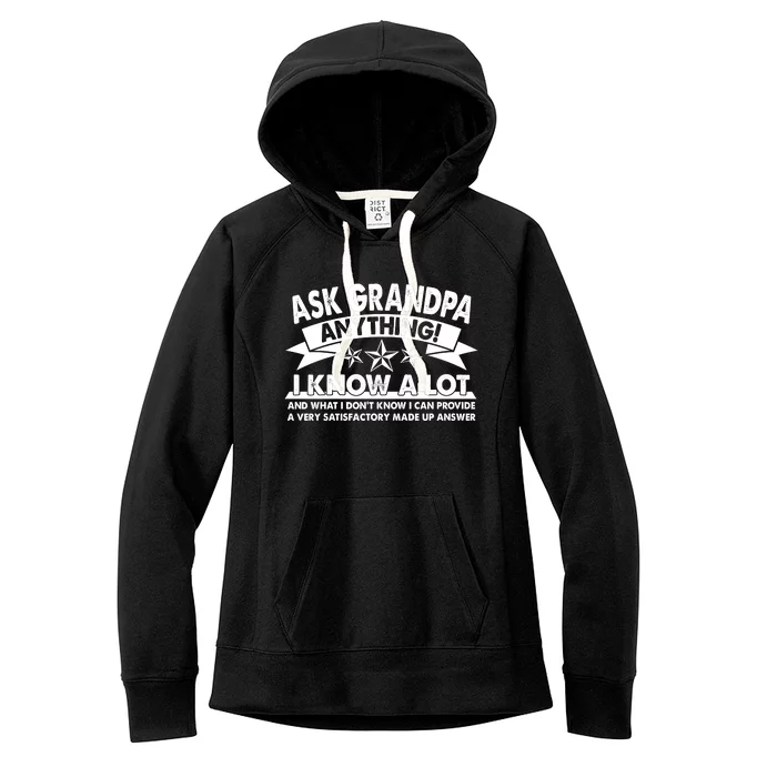 Funny Ask Grandpa Anything I Know A Lot Women's Fleece Hoodie