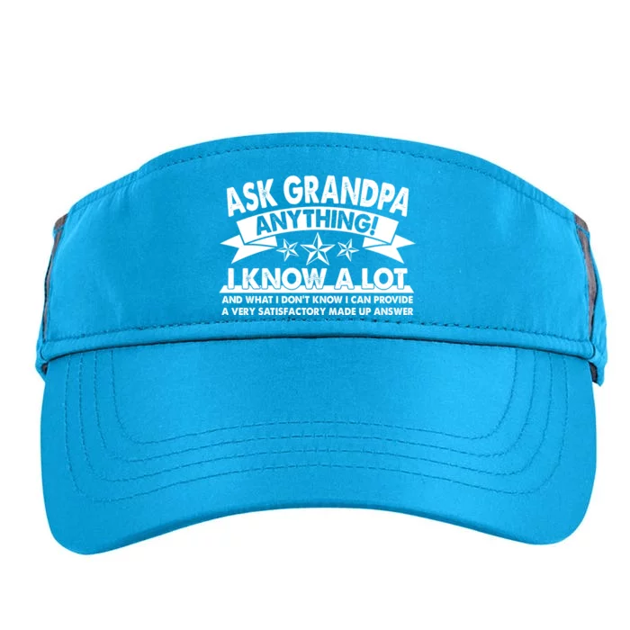 Funny Ask Grandpa Anything I Know A Lot Adult Drive Performance Visor