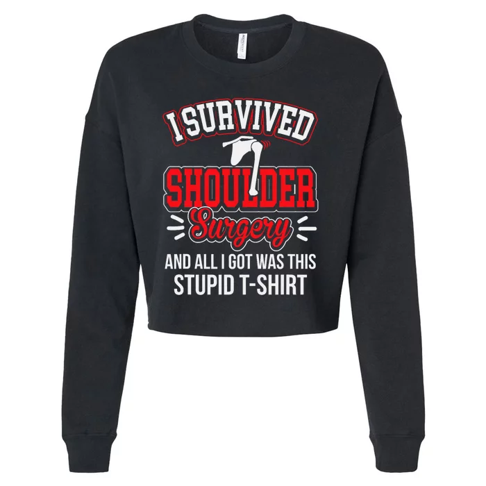 Funny After Gag Survived Shoulder Surgery All I Got Stupid Cropped Pullover Crew