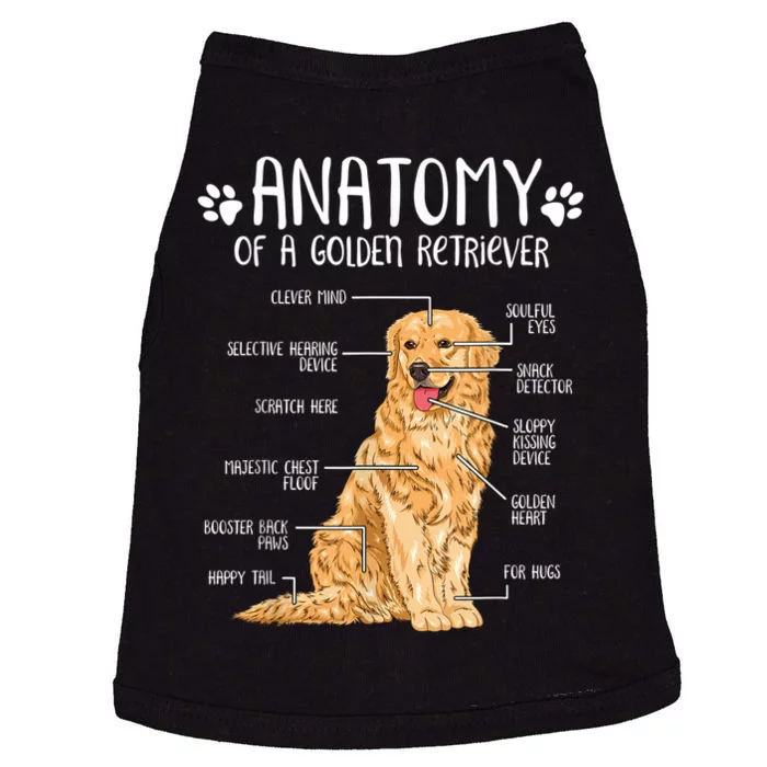 Funny Anatomy Golden Retriever Dog Lover Doggie Tank