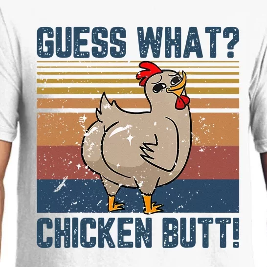 Funny Animal Guess What Chicken Butt Cute Chickens Buffs Pajama Set